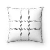 Plaid Paw Print Designer Pillow