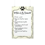 A Dog's Rules Poster #2