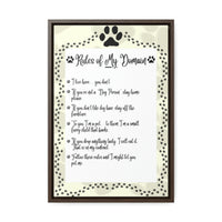 A Dog's Rules Framed Painting #2