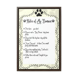 A Dog's Rules Framed Painting #2