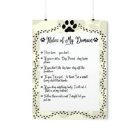 A Dog's Rules Poster #2