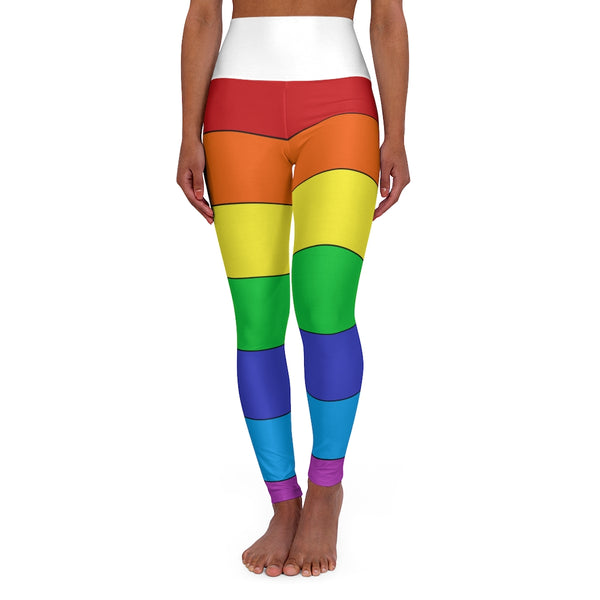 High Waisted "Pride Striped"  Yoga Leggings