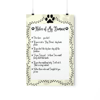 A Dog's Rules Poster #2