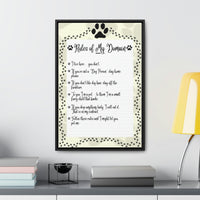 A Dog's Rules Framed Painting #2