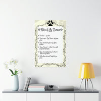 A Dog's Rules Poster #2