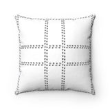 Plaid Paw Print Designer Pillow