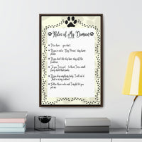 A Dog's Rules Framed Painting #2