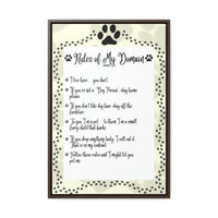 A Dog's Rules Framed Painting #2