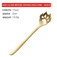 2Pcs/Set Dog Paw Coffee Spoons