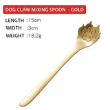 2Pcs/Set Dog Paw Coffee Spoons