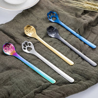 2Pcs/Set Dog Paw Coffee Spoons