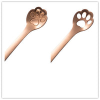 2Pcs/Set Dog Paw Coffee Spoons