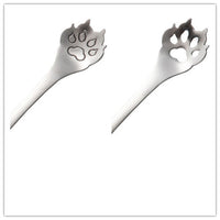 2Pcs/Set Dog Paw Coffee Spoons