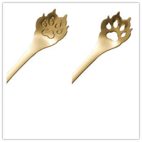 2Pcs/Set Dog Paw Coffee Spoons